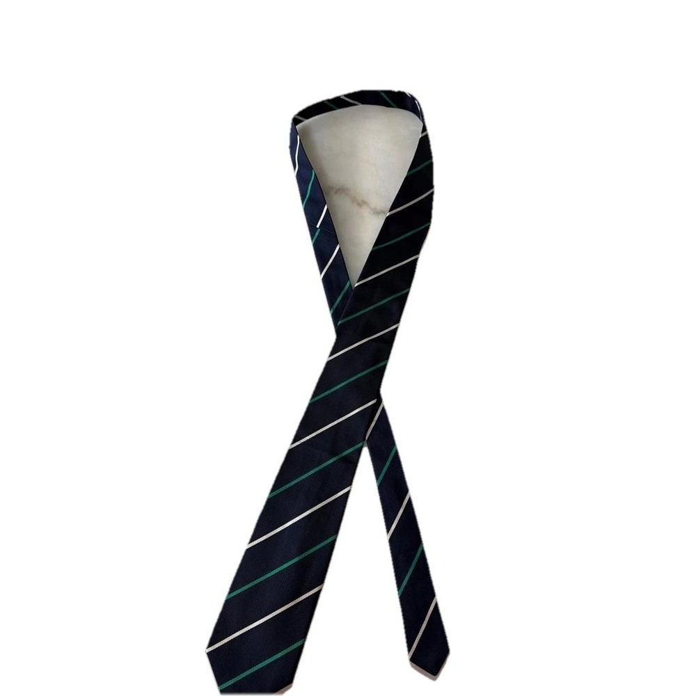Kent & Curwen Striped Silk Tie Blue Green Formalwear Prom Homecoming Preppy‎